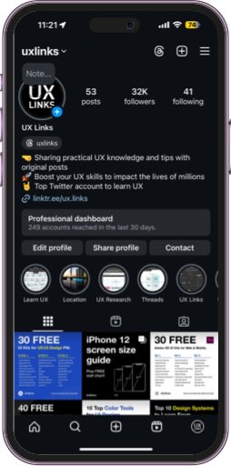 UX Links Instagram